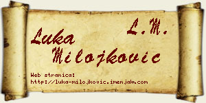 Luka Milojković vizit kartica